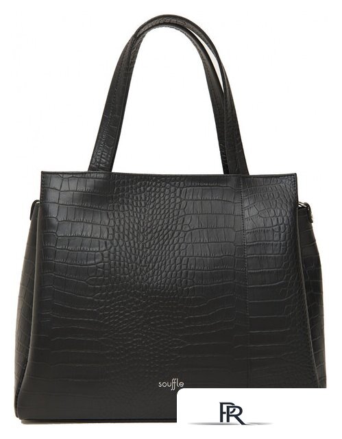 Женская сумка Souffle 322 3225001 (черный кайман эластичный) - Изображение №1 — Интернет-магазин ПроЗаказ