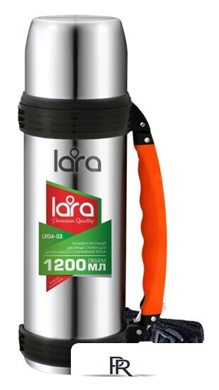 Термос Lara LR04-03 1.2л (серебристый) - Изображение №1 — Интернет-магазин ПроЗаказ