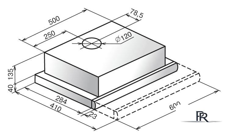 Кухонная вытяжка Elikor Интегра 60П-400-В2Л (черный/латунь) - Изображение №2 — Интернет-магазин ПроЗаказ