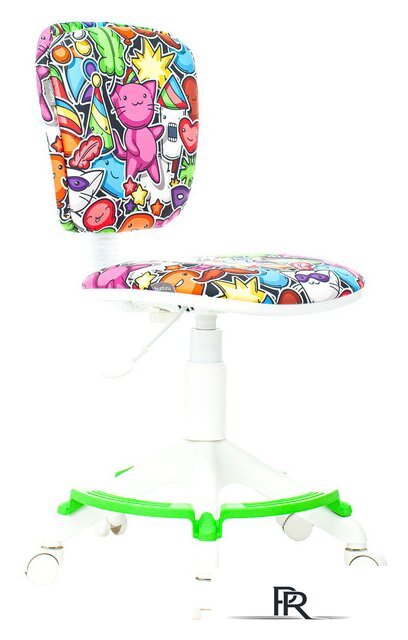 Компьютерное кресло Бюрократ CH-W204/F (пластик белый/маскарад) - Изображение №1 — Интернет-магазин ПроЗаказ