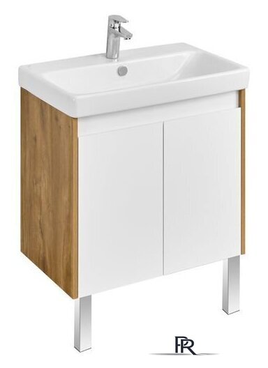  Акватон Тумба с умывальником Сканди Doors 70 1A2789K0SDZ90 (белый/дуб рустикальный) - Изображение №3 — Интернет-магазин ПроЗаказ