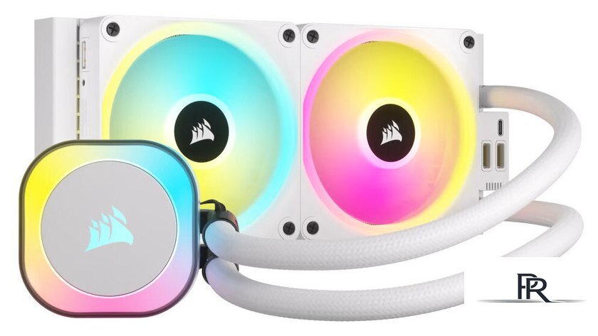 Система жидкостного охлаждения для процессора Corsair iCUE LINK H100i RGB White CW-9061005-WW - Изображение №1 — Интернет-магазин ПроЗаказ