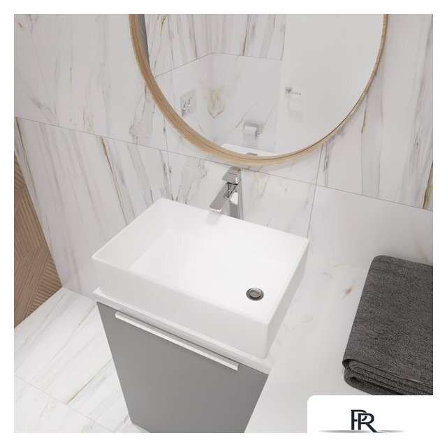 Умывальник Lauter 21518-1 + клапан 21190W + сифон 21635W (белый матовый) - Изображение №8 — Интернет-магазин ПроЗаказ