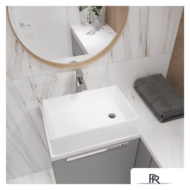 Умывальник Lauter 21518-1 + клапан 21190W + сифон 21635W (белый матовый) - Изображение №4 — Интернет-магазин ПроЗаказ