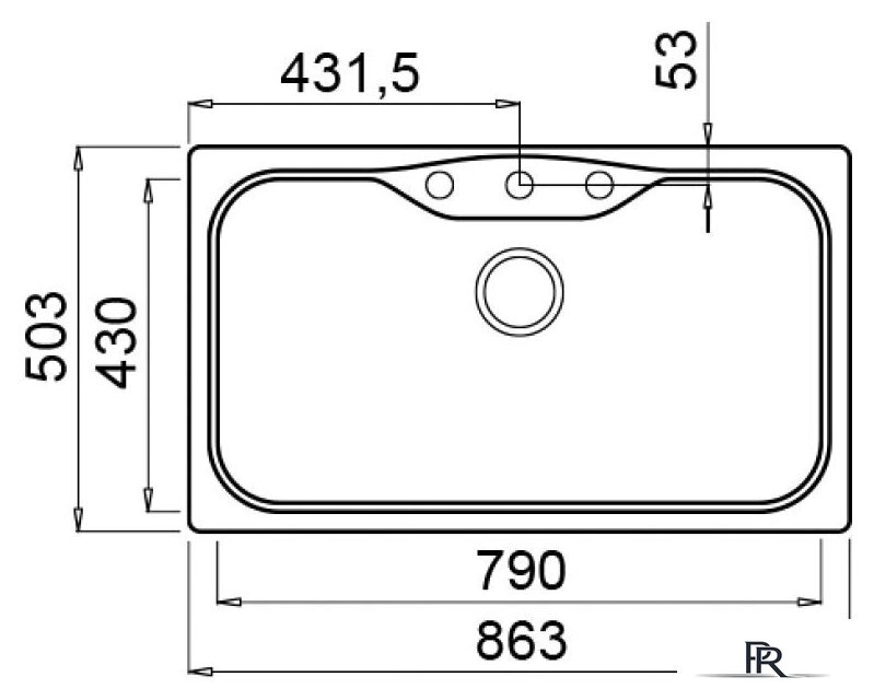Кухонная мойка Elleci Fox 360 Bianco Titano 68 - Изображение №2 — Интернет-магазин ПроЗаказ