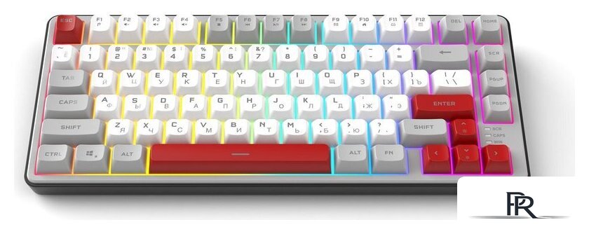 Клавиатура Ritmix RKB-681BL (серый/белый) - Изображение №3 — Интернет-магазин ПроЗаказ