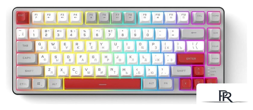 Клавиатура Ritmix RKB-681BL (серый/белый) - Изображение №2 — Интернет-магазин ПроЗаказ