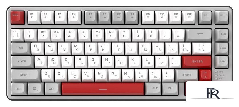 Клавиатура Ritmix RKB-681BL (серый/белый) - Изображение №1 — Интернет-магазин ПроЗаказ