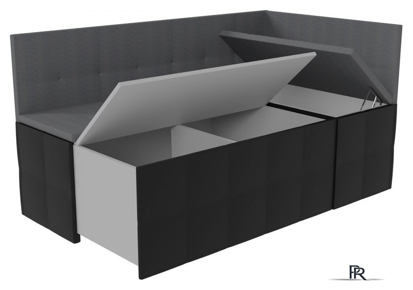 Угловой диван Sundays Home Домино (рогожка/кожзам, серый) - Изображение №4 — Интернет-магазин ПроЗаказ