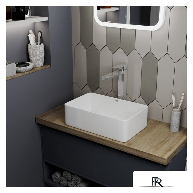 Умывальник D&K Berlin DT1430816 (белый) - Изображение №2 — Интернет-магазин ПроЗаказ