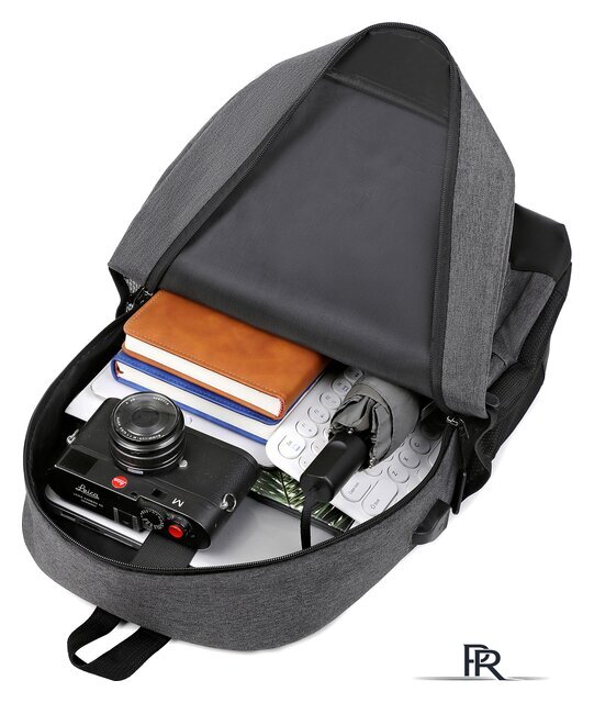 Городской рюкзак Miru Sallerus 15.6 (серый) - Изображение №9 — Интернет-магазин ПроЗаказ