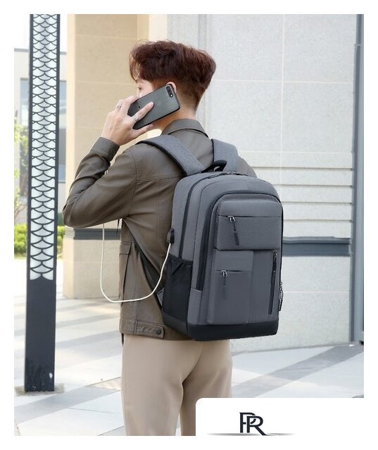 Городской рюкзак Miru Sallerus 15.6 (серый) - Изображение №22 — Интернет-магазин ПроЗаказ