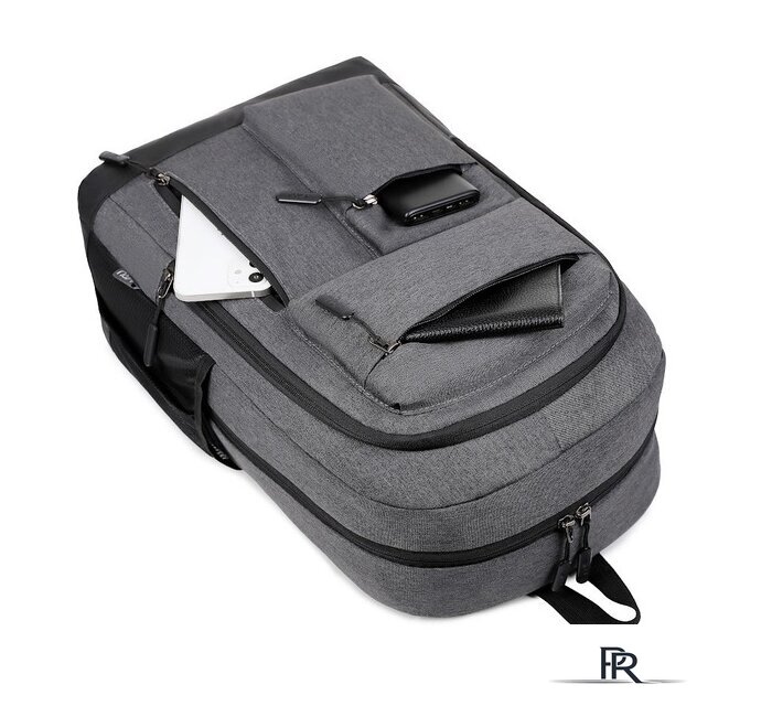 Городской рюкзак Miru Sallerus 15.6 (серый) - Изображение №18 — Интернет-магазин ПроЗаказ