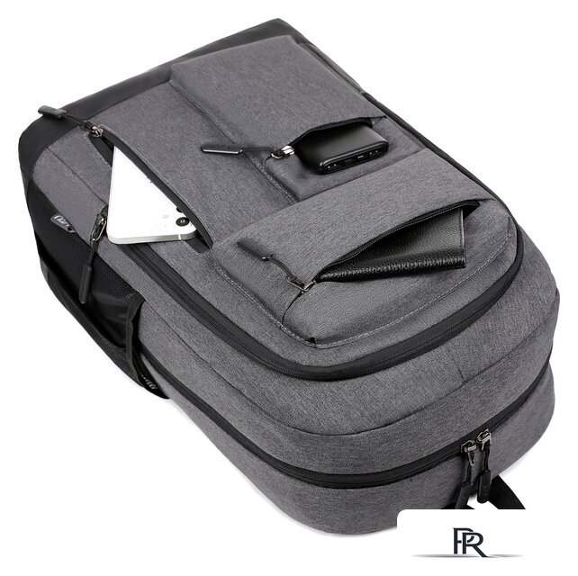 Городской рюкзак Miru Sallerus 15.6 (серый) - Изображение №7 — Интернет-магазин ПроЗаказ