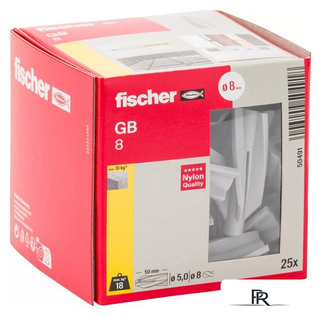 Дюбель для газо- и пенобетона Fischer GB 8 50491 (25 шт) - Изображение №1 — Интернет-магазин ПроЗаказ