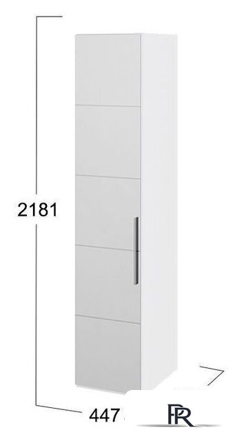 Шкаф-пенал Трия Наоми СМ-208.07.02 L (белый глянец) - Изображение №2 — Интернет-магазин ПроЗаказ