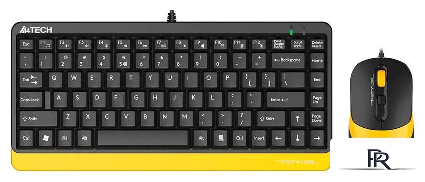 Офисный набор A4Tech Fstyler F1110 (черный/желтый) - Изображение №1 — Интернет-магазин ПроЗаказ