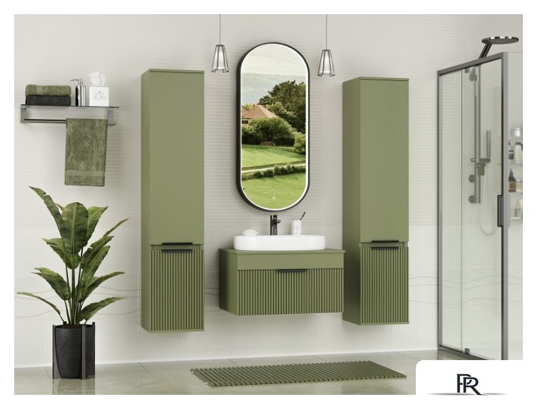  Brevita Тумба под умывальник Enfida 70 ENF-06070-0841Я (зеленый матовый) - Изображение №5 — Интернет-магазин ПроЗаказ