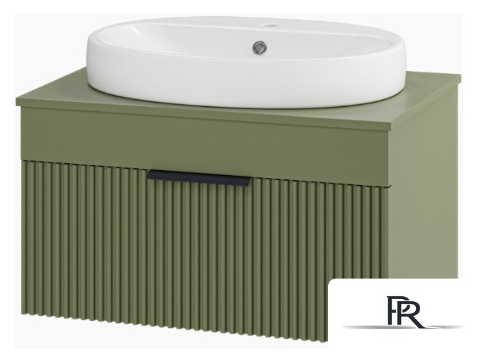  Brevita Тумба под умывальник Enfida 70 ENF-06070-0841Я (зеленый матовый) - Изображение №1 — Интернет-магазин ПроЗаказ