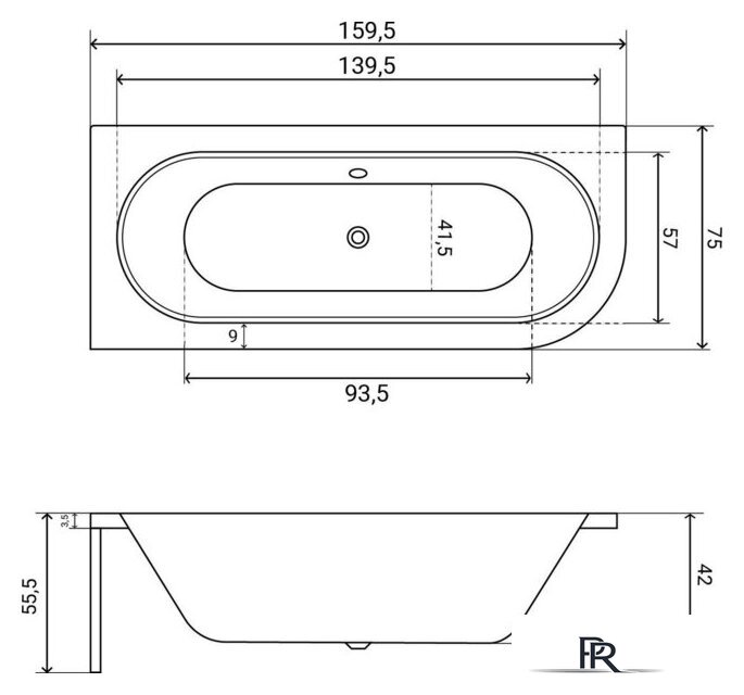 Ванна Lauter Bliss 160х75 L 21201061L - Изображение №28 — Интернет-магазин ПроЗаказ