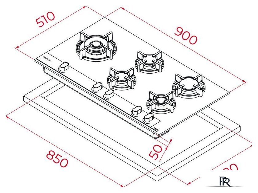 Варочная панель TEKA GBC 95-G1 GB - Изображение №5 — Интернет-магазин ПроЗаказ