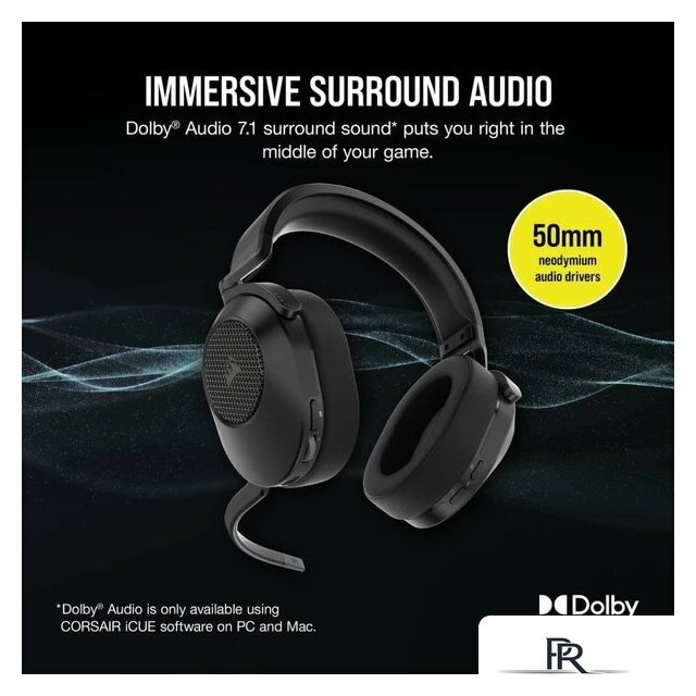 Наушники Corsair HS65 Wireless V2 (карбон) - Изображение №6 — Интернет-магазин ПроЗаказ