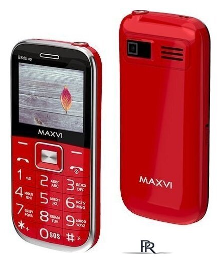 Кнопочный телефон Maxvi B6ds up (красный) - Изображение №2 — Интернет-магазин ПроЗаказ