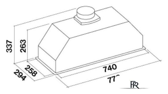 Кухонная вытяжка Falmec Gruppo Incasso Touch Vision 70 800/1280 м3/ч - Изображение №3 — Интернет-магазин ПроЗаказ