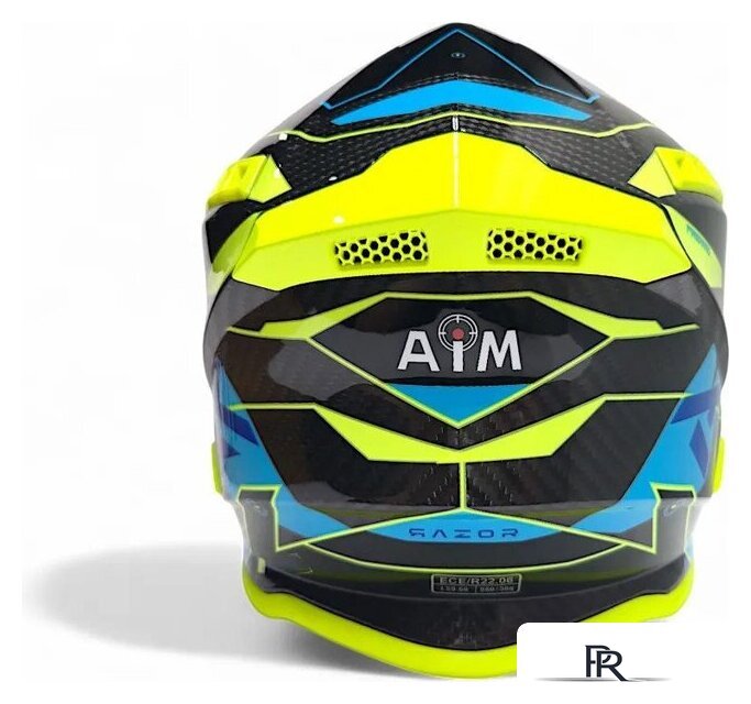 Мотошлем AIM RH855 Carbon Razor RH855R-DYB-XS (XS, желтый/синий) - Изображение №4 — Интернет-магазин ПроЗаказ