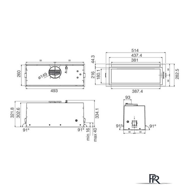 Кухонная вытяжка Jetair Plane LUX BL/A/52 - Изображение №3 — Интернет-магазин ПроЗаказ