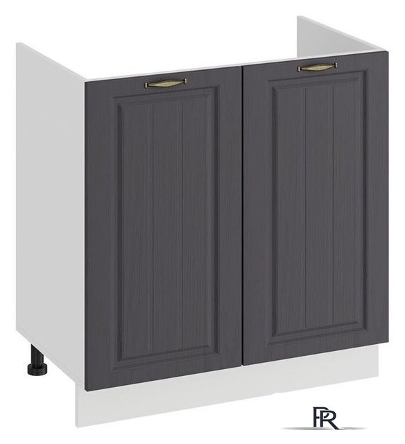 Шкаф напольный Трия Лина 1Н8М (белый/графит) - Изображение №1 — Интернет-магазин ПроЗаказ