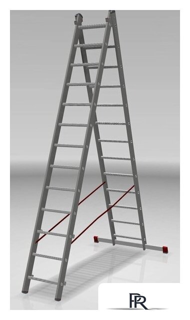 Лестница-стремянка Новая высота NV 522 двухсекционная индустриальная 2x13 ступеней - Изображение №3 — Интернет-магазин ПроЗаказ