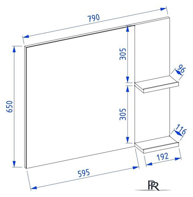  Lauter Зеркало Adri 79 (антрацит) - Изображение №3 — Интернет-магазин ПроЗаказ