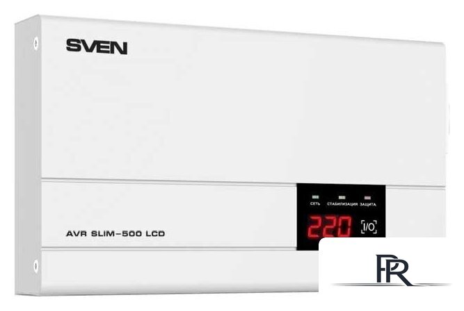 Стабилизатор напряжения SVEN AVR SLIM-500 LCD - Изображение №1 — Интернет-магазин ПроЗаказ
