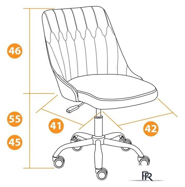 Офисное кресло TetChair Swan (флок, серый) - Изображение №11 — Интернет-магазин ПроЗаказ