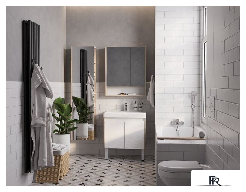  Акватон Тумба с умывальником Сканди Doors 70 1A2789K0SDB20 (белый/дуб верона) - Изображение №7 — Интернет-магазин ПроЗаказ