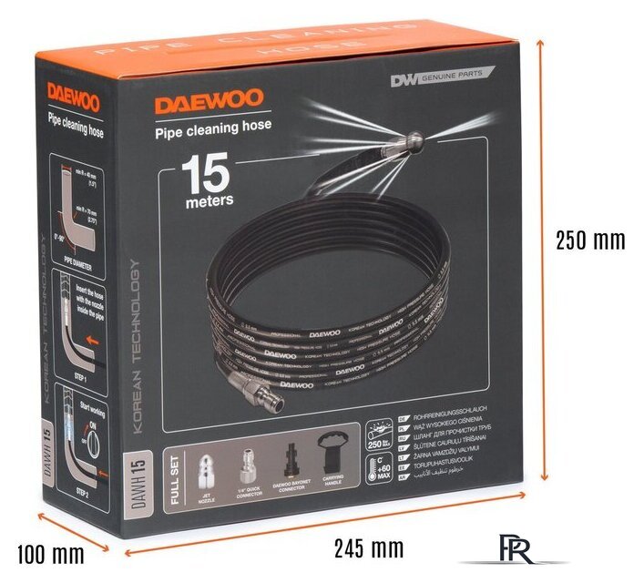 Шланг для прочистки труб Daewoo Power DAWH 15 - Изображение №5 — Интернет-магазин ПроЗаказ