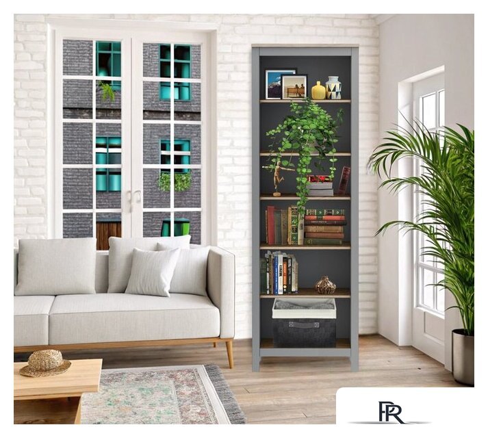 Стеллаж Mio Tesoro Сага 70 2.08.07.110.15 (серый/ясень) - Изображение №4 — Интернет-магазин ПроЗаказ