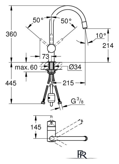 Смеситель Grohe Minta (сталь) [32918DC0] - Изображение №2 — Интернет-магазин ПроЗаказ