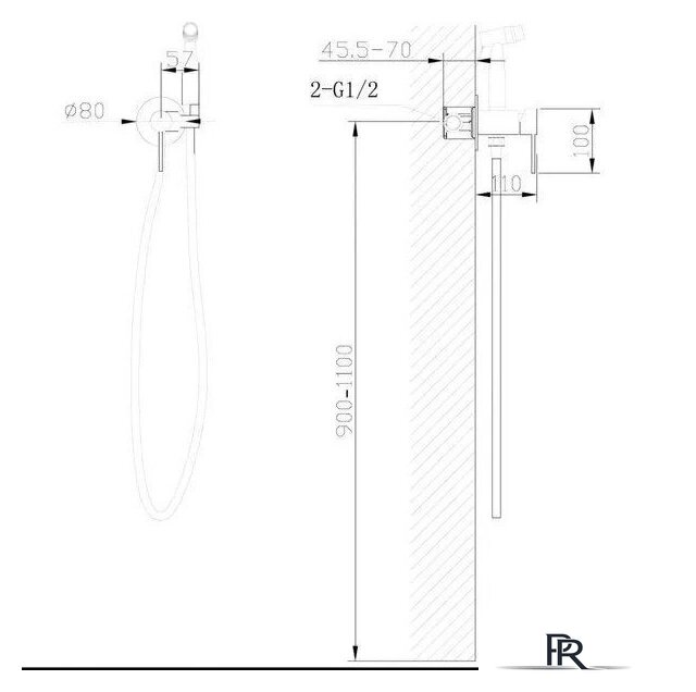 Гигиенический душ Abber Wasser Kreis AF8125RG (розовое золото) - Изображение №4 — Интернет-магазин ПроЗаказ