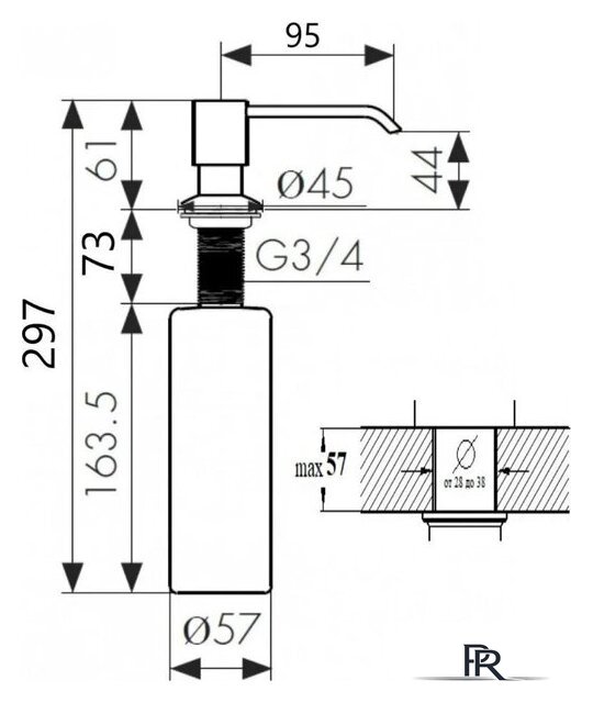 Кухонная мойка Wisent WM310048B + WW405B - Изображение №9 — Интернет-магазин ПроЗаказ