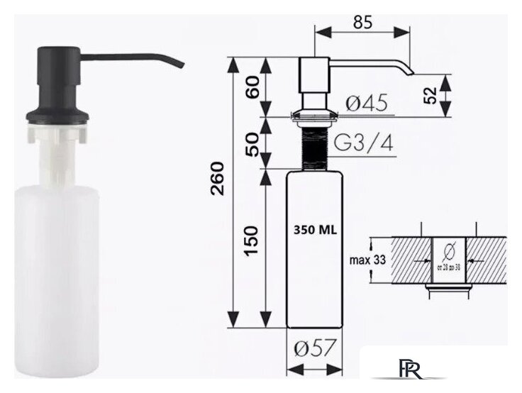 Кухонная мойка Wisent WM310048B + WW405B - Изображение №5 — Интернет-магазин ПроЗаказ
