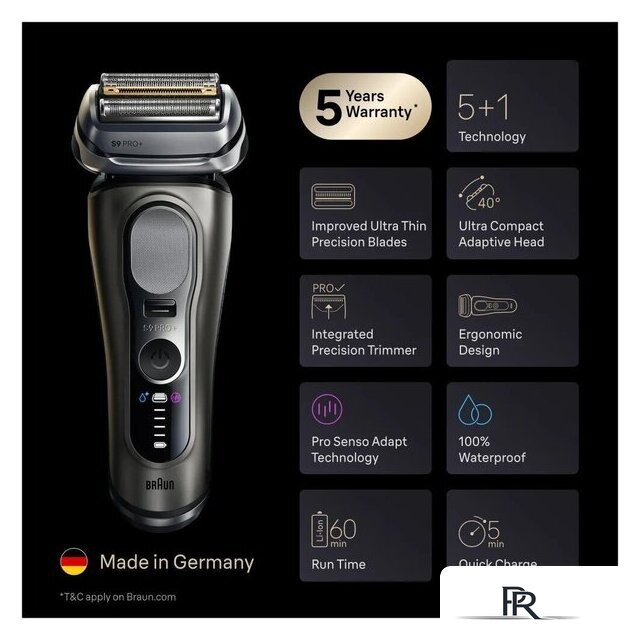 Электробритва Braun Series 9 Pro+ 9625s - Изображение №8 — Интернет-магазин ПроЗаказ