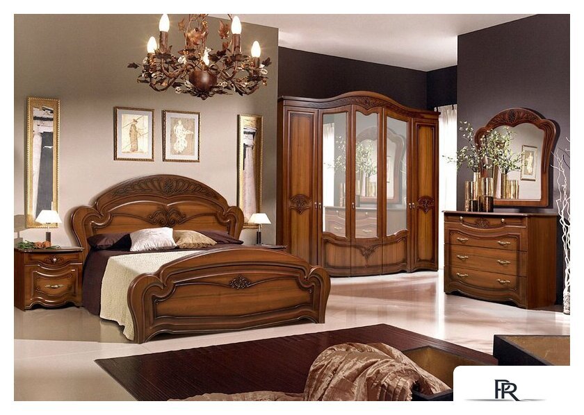 Кровать ФорестДекоГрупп Луиза 180x200 (орех) - Изображение №2 — Интернет-магазин ПроЗаказ