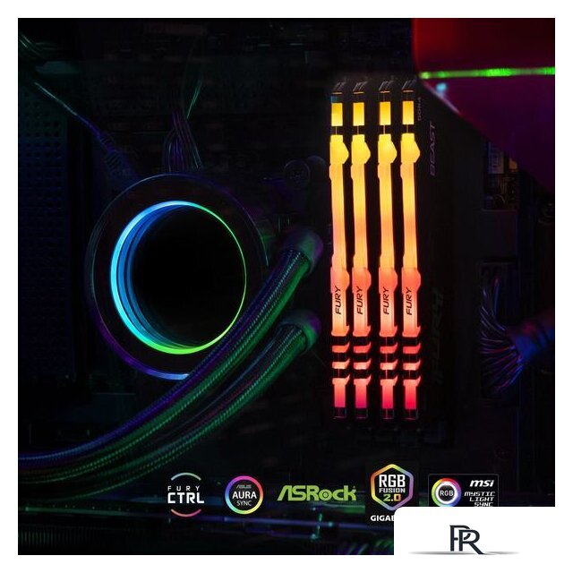 Оперативная память Kingston FURY Beast RGB 32ГБ DDR4 3600 МГц KF436C18BB2A/32 - Изображение №7 — Интернет-магазин ПроЗаказ