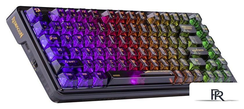 Клавиатура Redragon Elf Pro (прозрачный/черный) - Изображение №3 — Интернет-магазин ПроЗаказ