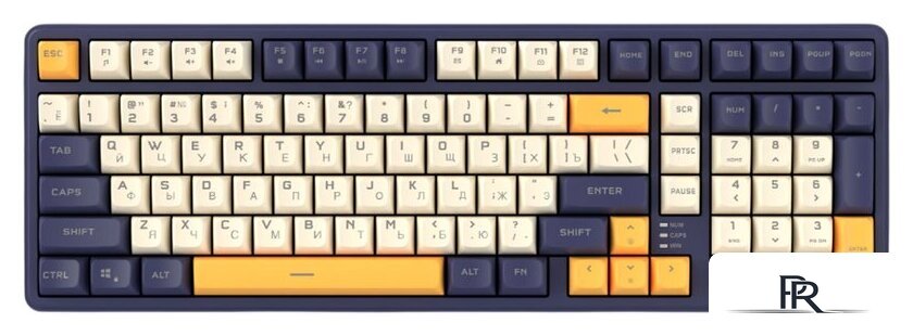 Клавиатура Ritmix RKB-602BL (синий/бежевый) - Изображение №1 — Интернет-магазин ПроЗаказ