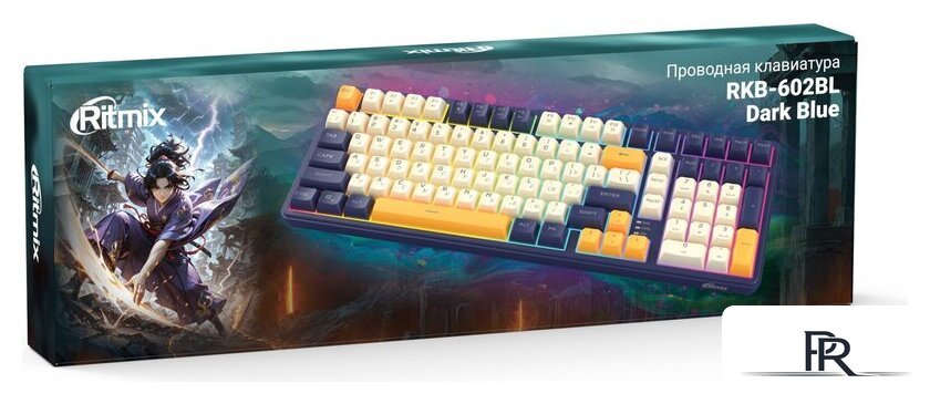 Клавиатура Ritmix RKB-602BL (синий/бежевый) - Изображение №4 — Интернет-магазин ПроЗаказ