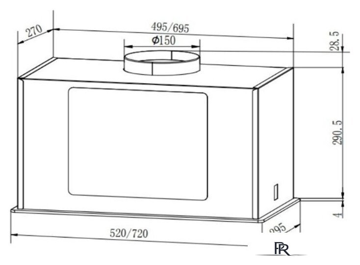 Кухонная вытяжка Faber Aria WH 72 305.0702.960 - Изображение №2 — Интернет-магазин ПроЗаказ