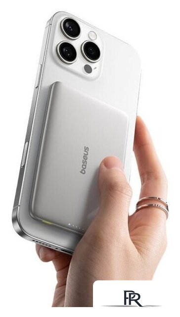 Внешний аккумулятор Baseus PicoGo AM41 Ultra-Slim Magnetic Power Bank 5000mAh (титановый) - Изображение №3 — Интернет-магазин ПроЗаказ